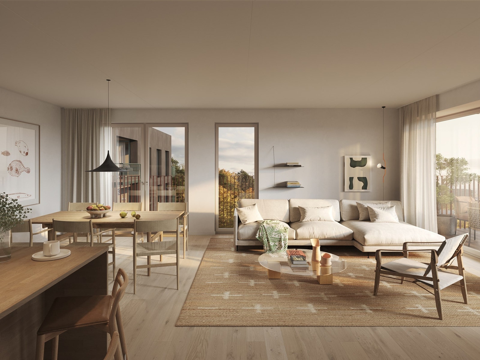 Dette er en illustrasjon fra leilighet C6 508, avvik kan forekomme. Galleribilde