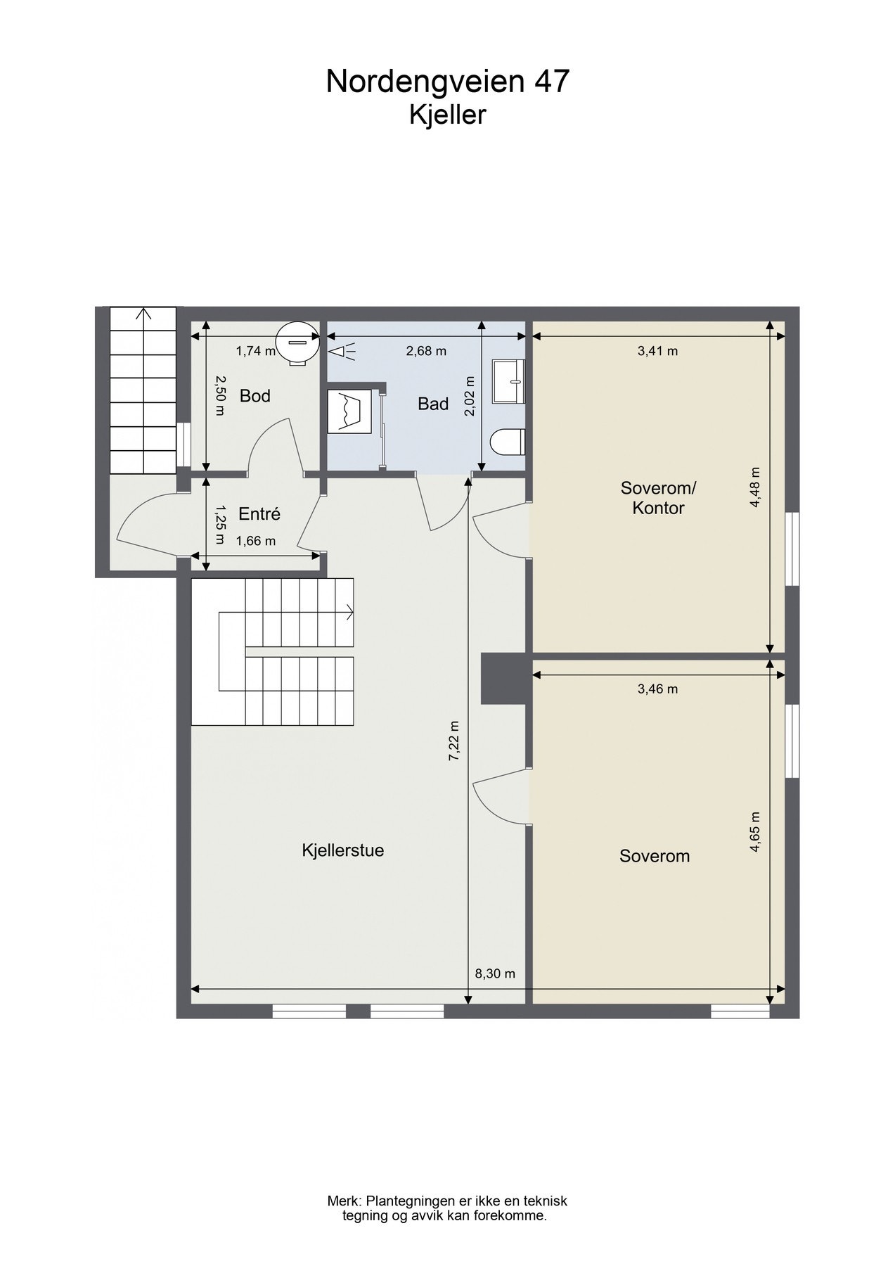 Plantegning - Kjeller. Galleribilde