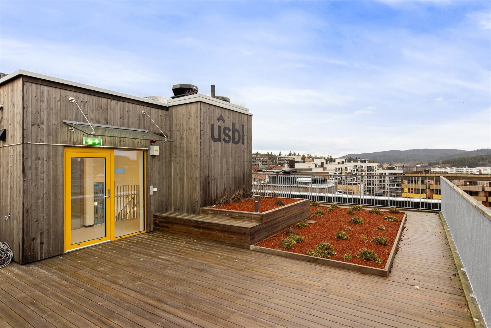 Beboerne har tilgang til en flott takterrasse Galleribilde