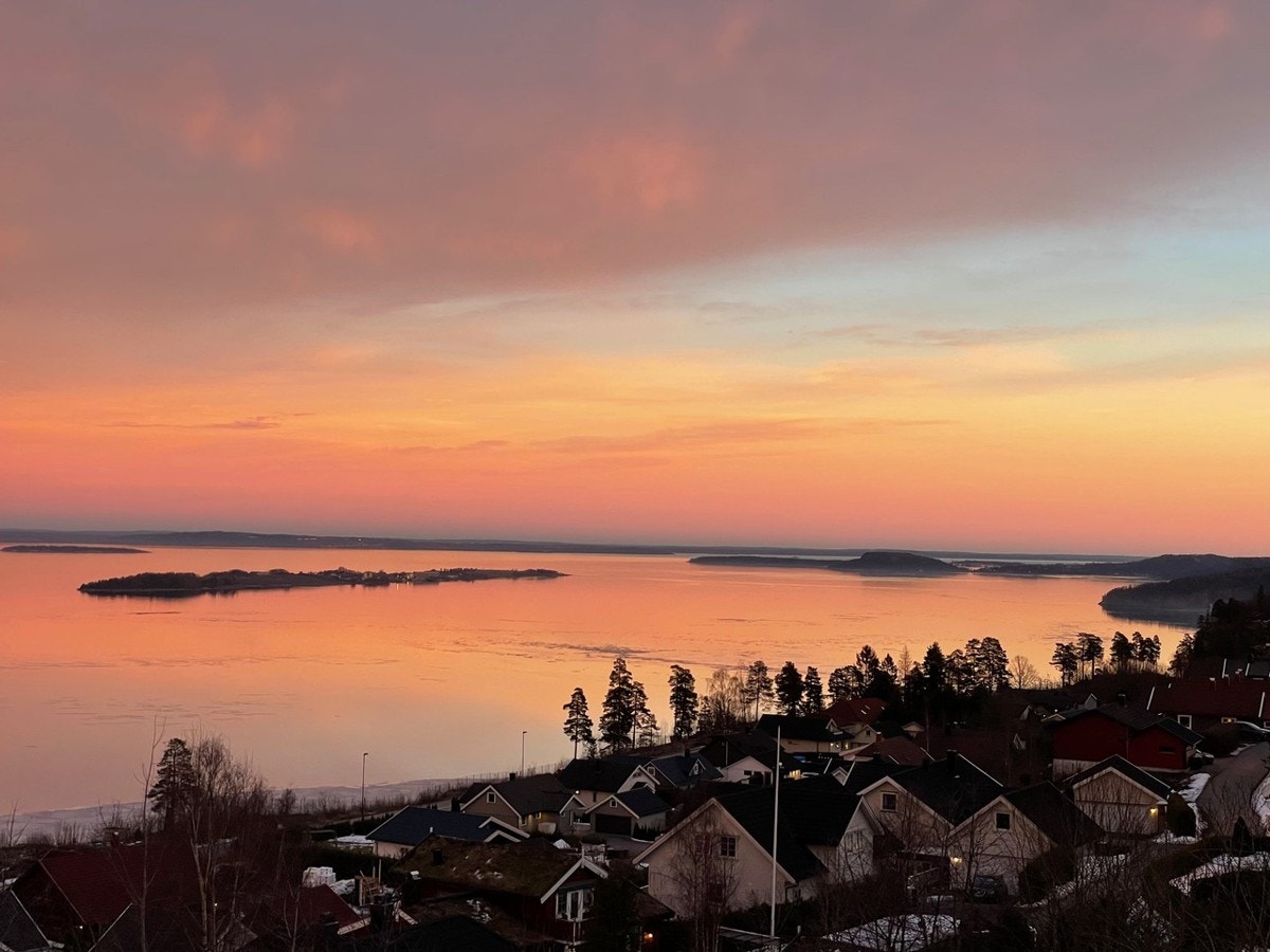 Herlig himmel og fargespill Galleribilde