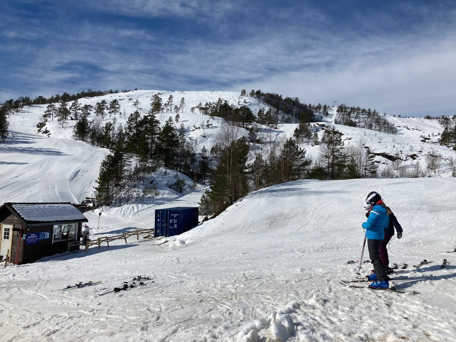 Fra skitrekket, ca 600 m fra hytten Galleribilde