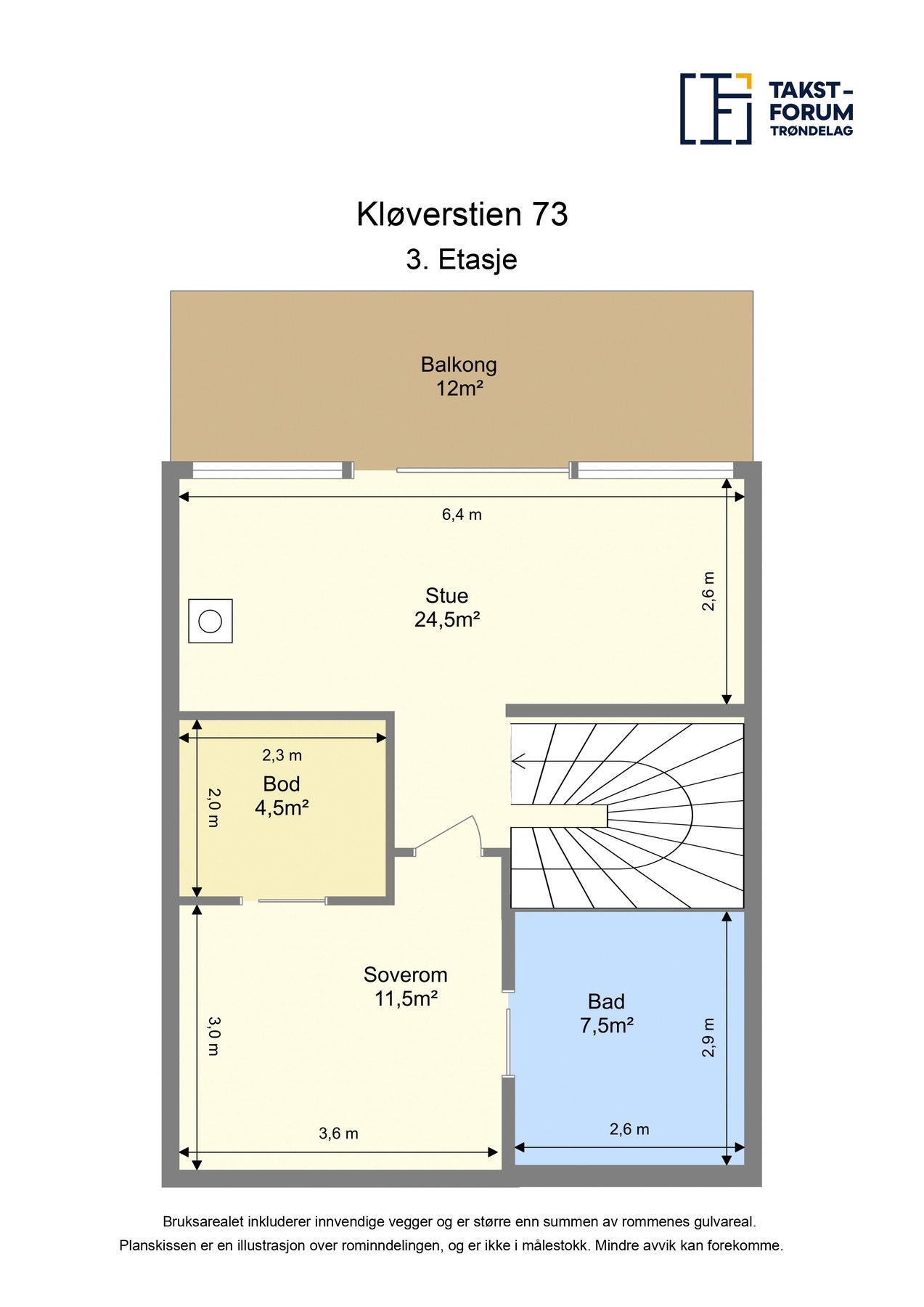 Plantegning 3. Etasje. Galleribilde