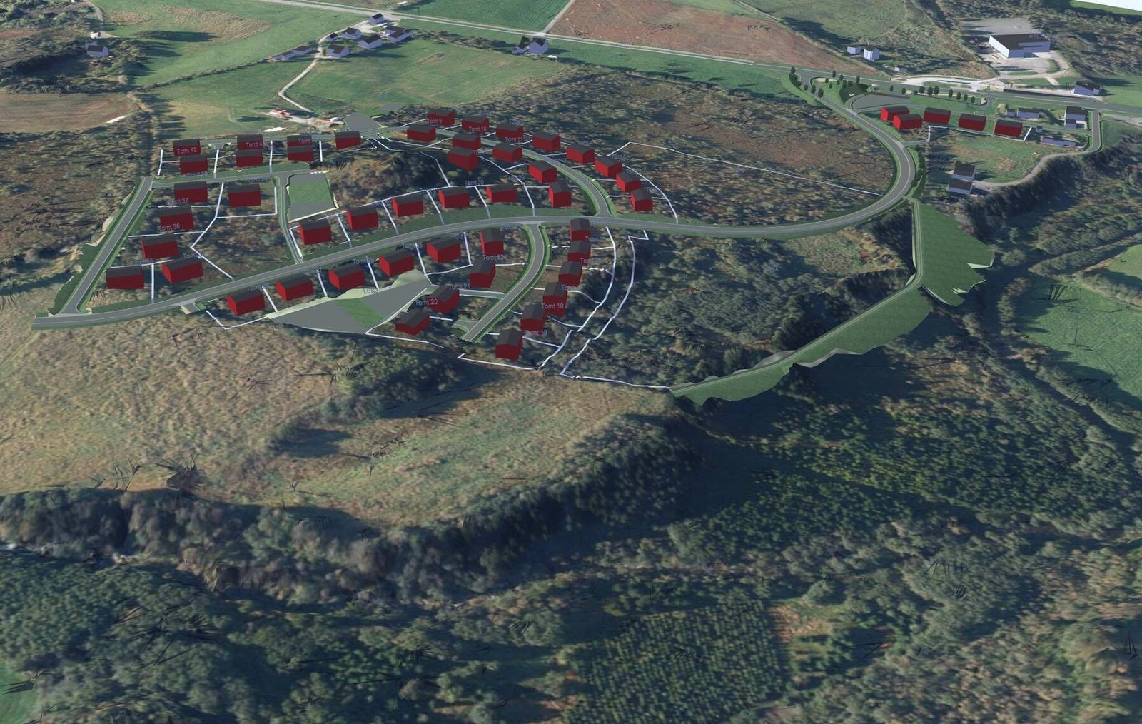 Feltet sett fra øst Galleribilde