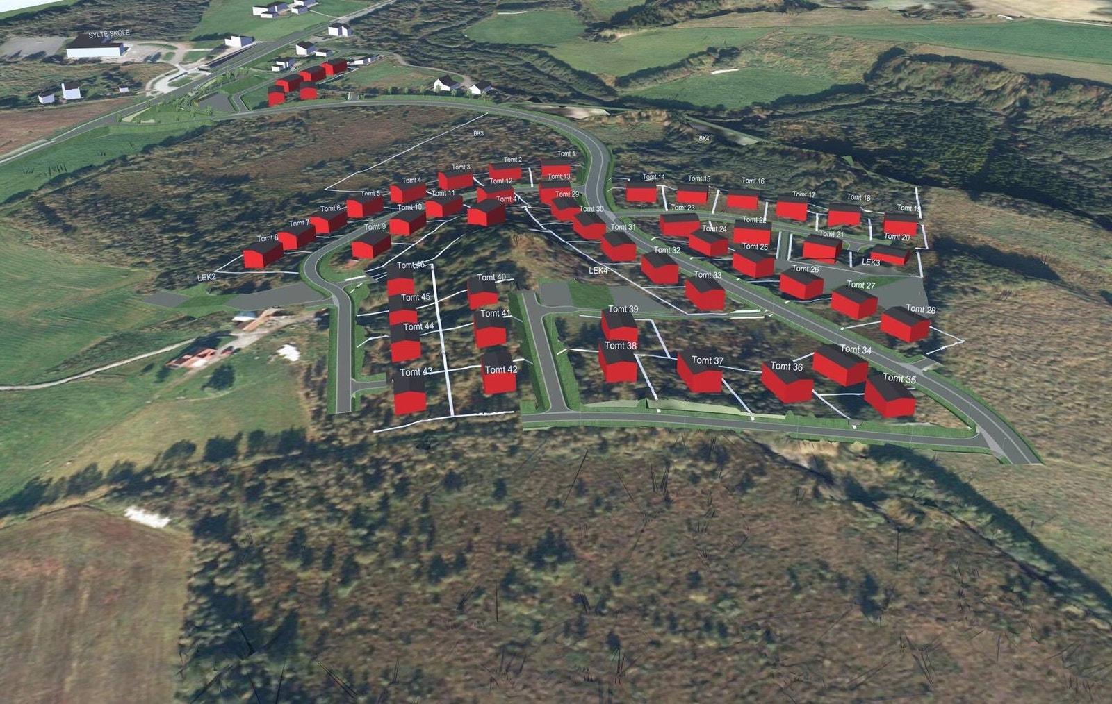 Feltet sett fra sør Galleribilde