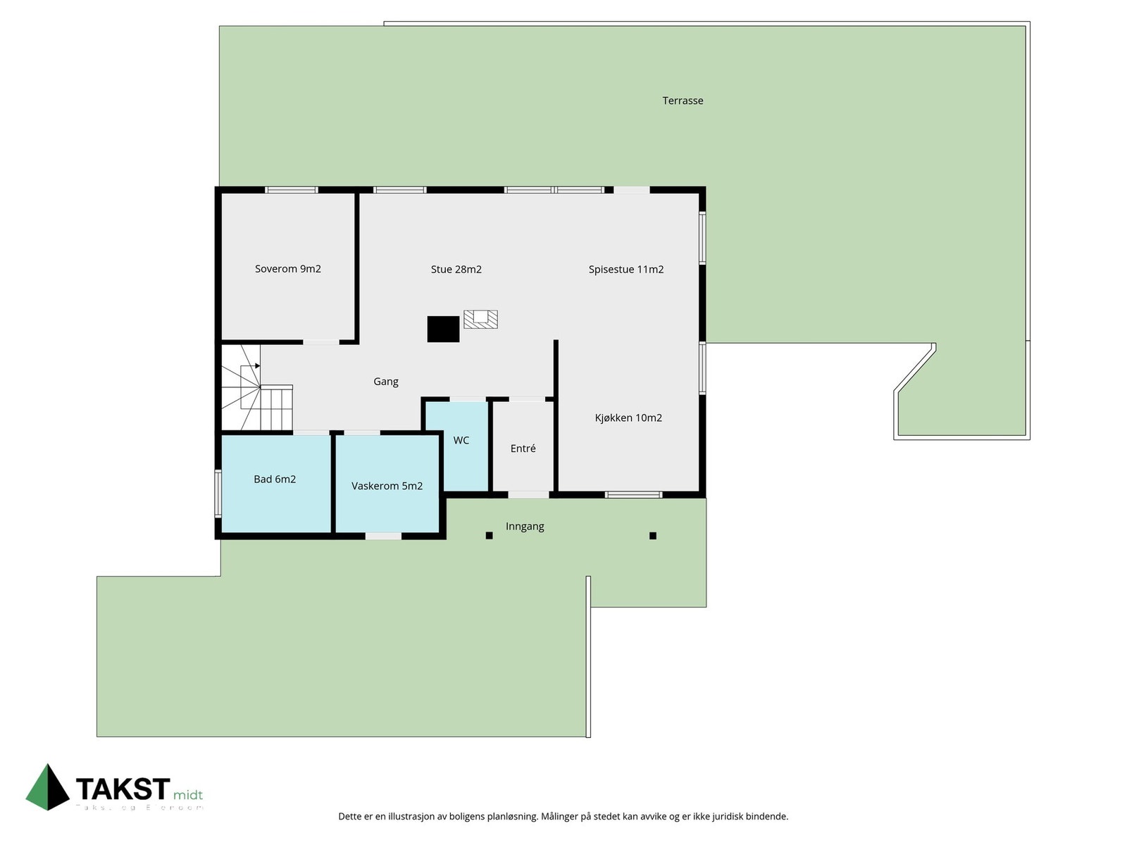 Planskisse 1 etg. Galleribilde