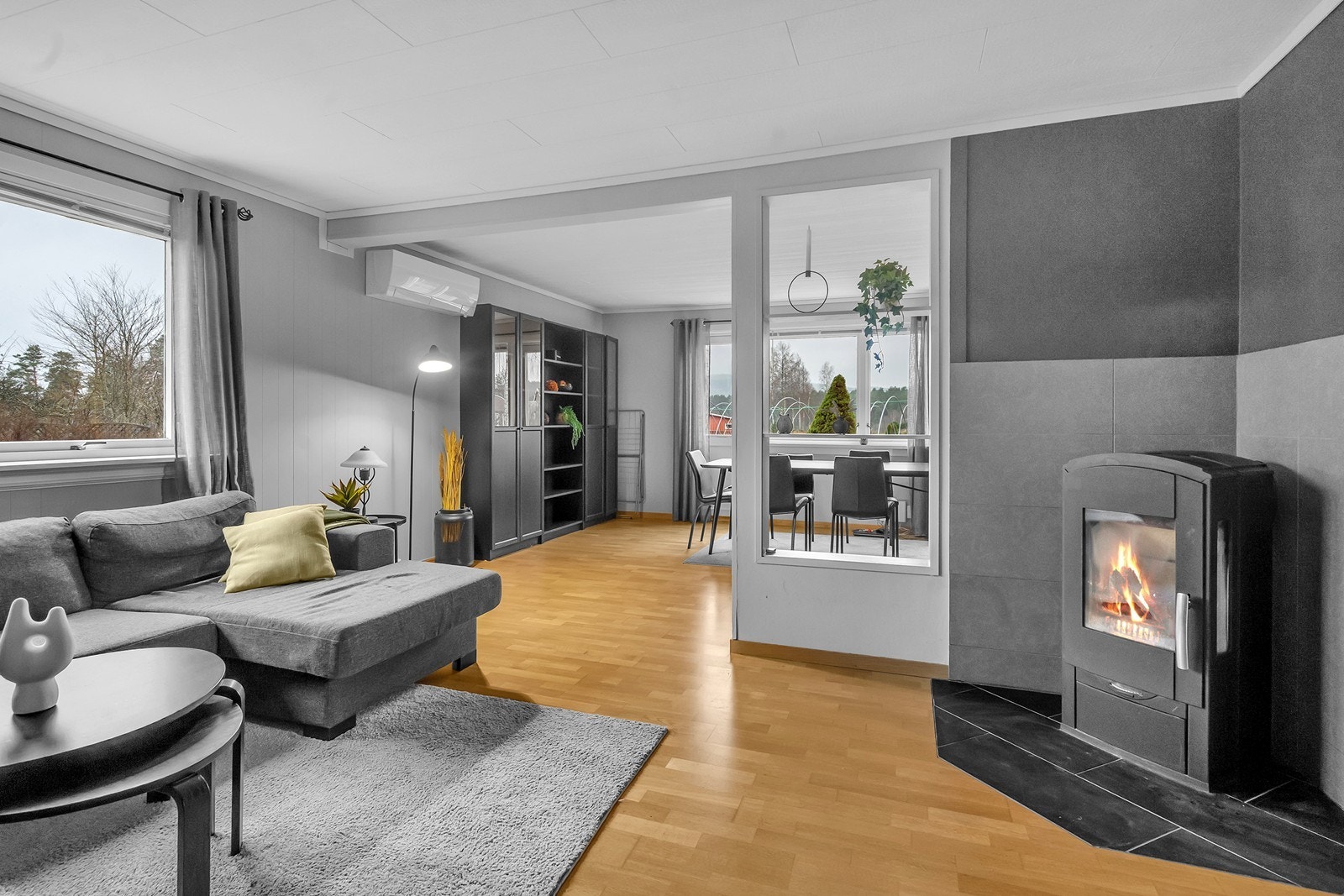 Varmepumpe innstallert i stue Galleribilde