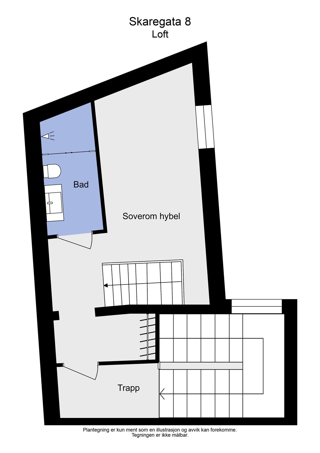 Plantegning hybel Galleribilde