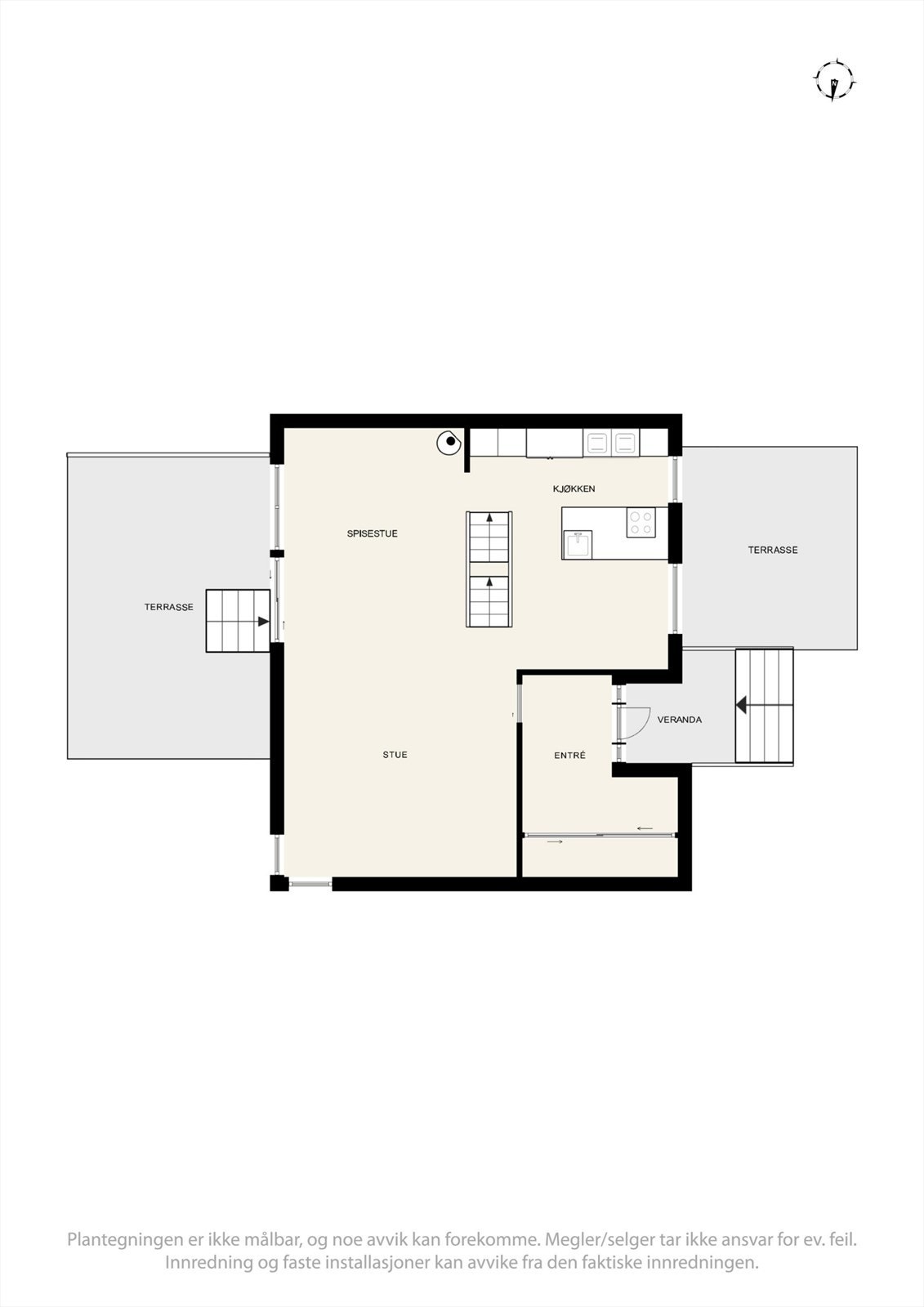 Plantegning 1. etasje Galleribilde