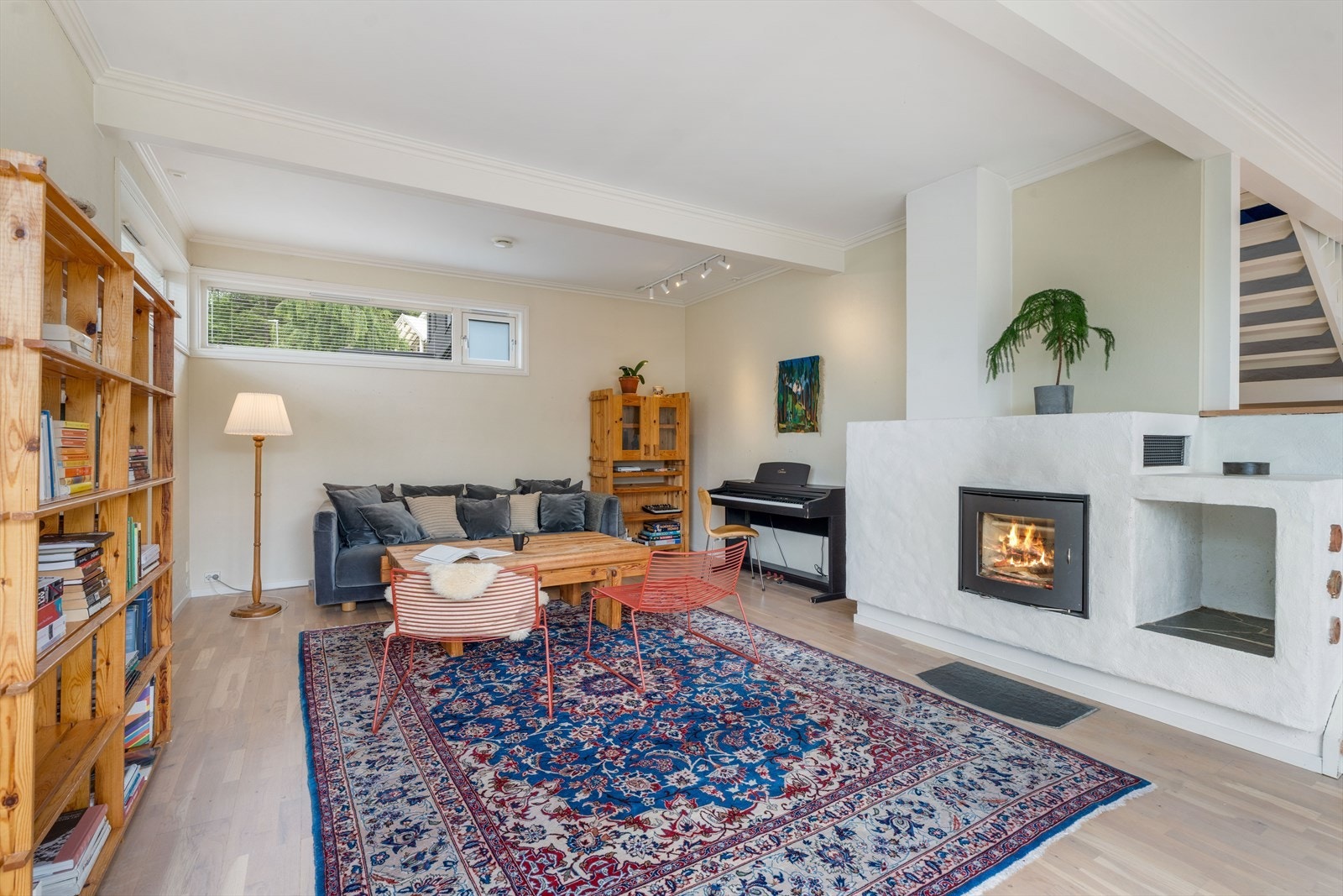 Stue med peis Galleribilde