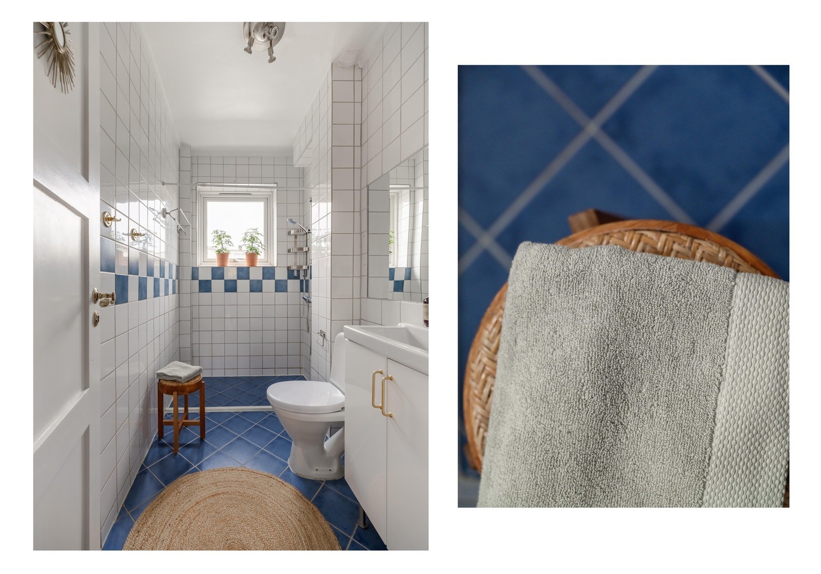 Fra entreen finner vi også badet. Hvor deilig er det ikke med vindu på badet? Galleribilde