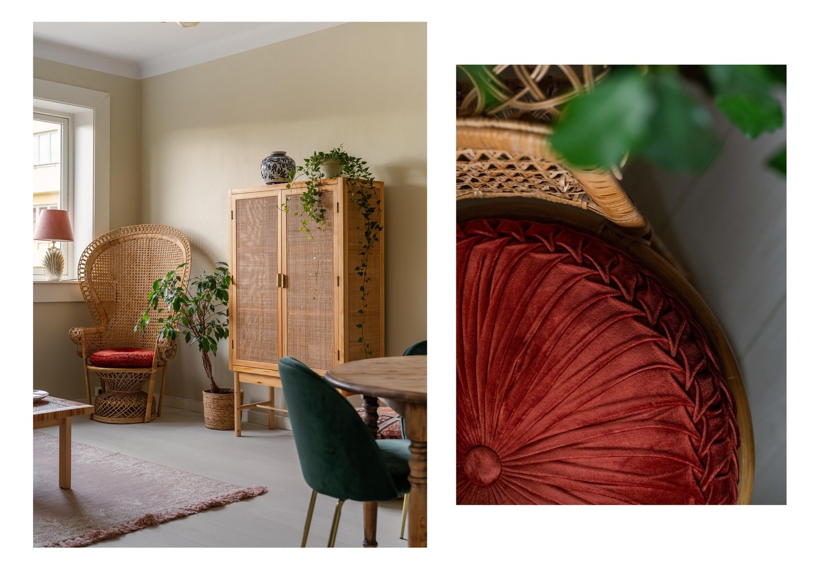 Leiligheten er malt i tidsriktige og livlige fargetoner. Også verdt å nevne er at både bergvarme, varmtvann og fibernett er inkludert i de månedlige fellesutgiftene. Galleribilde