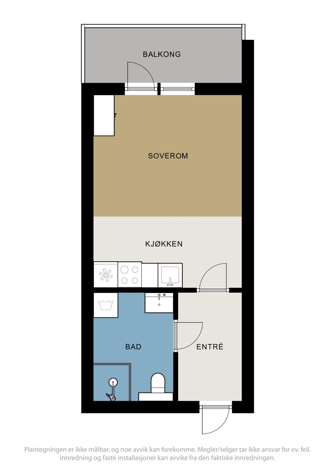 Planskisse over leiligheten. Galleribilde