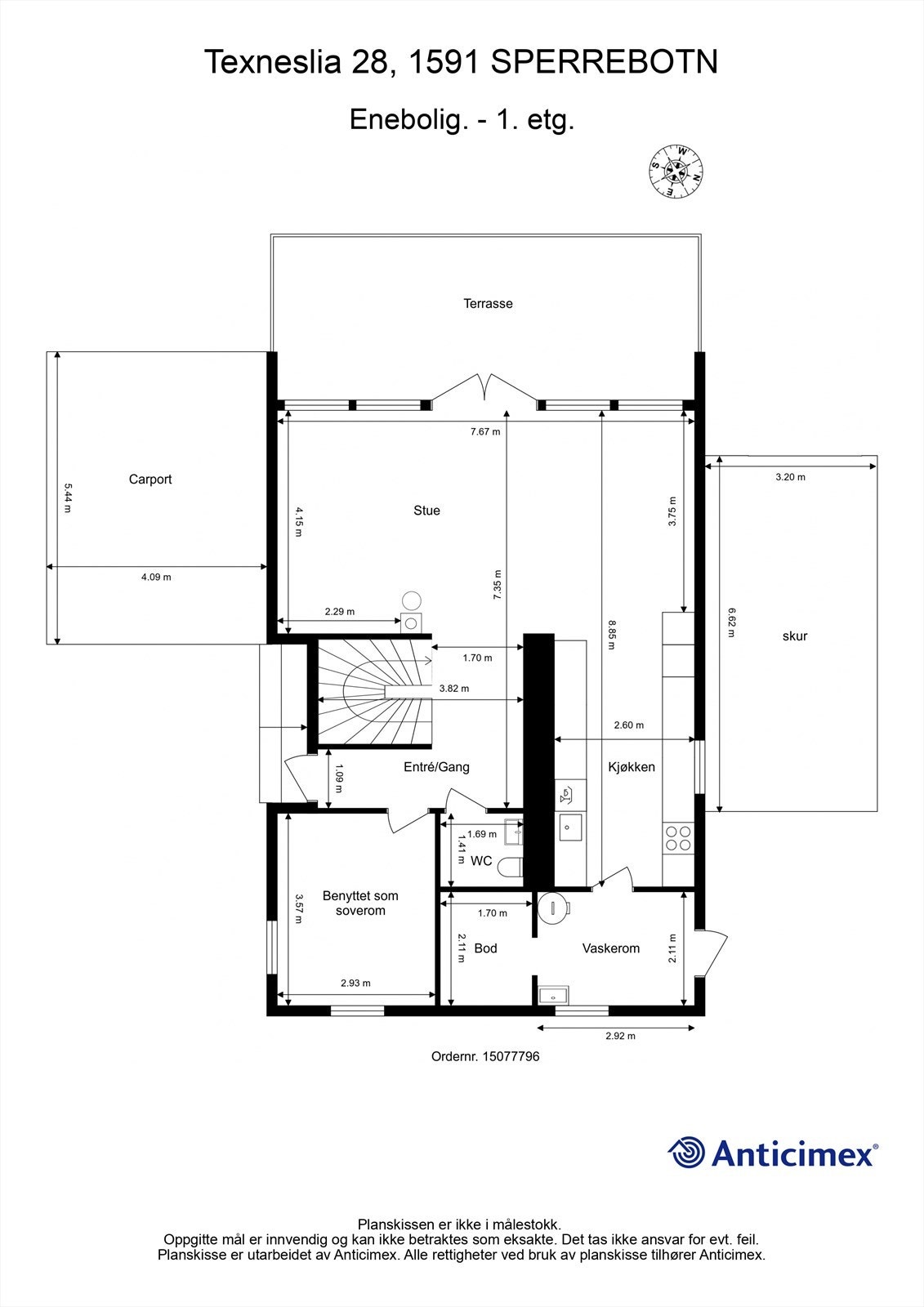 Planskisse, første etasje Galleribilde