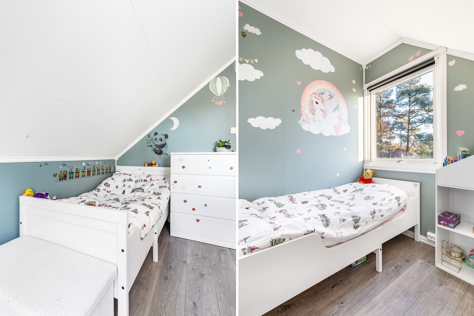 Det er god størrelse på alle soverom, dette har ca. 11 kvm. gulvflate. Galleribilde