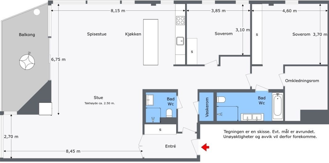Plantegning Galleribilde