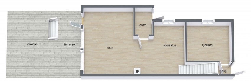 Plantegning 1.etg Galleribilde