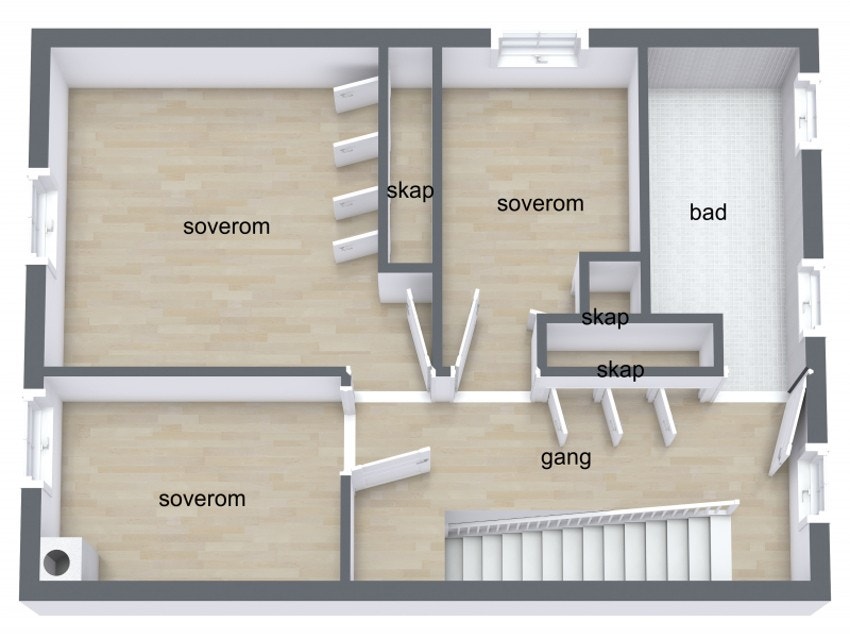 Plantegning 2.etg Galleribilde