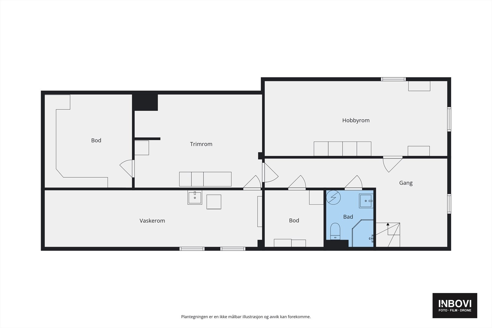 Plantegning kjeller. Galleribilde