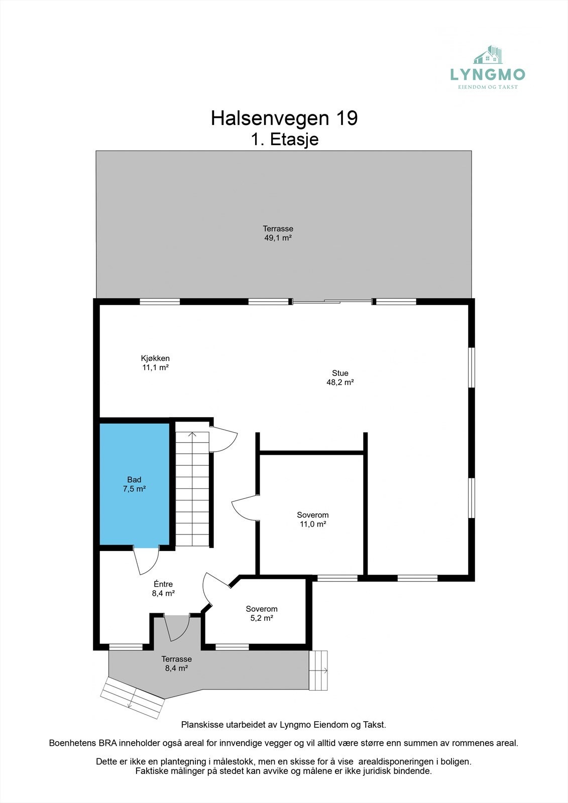 Plantegning 1. etasje Galleribilde