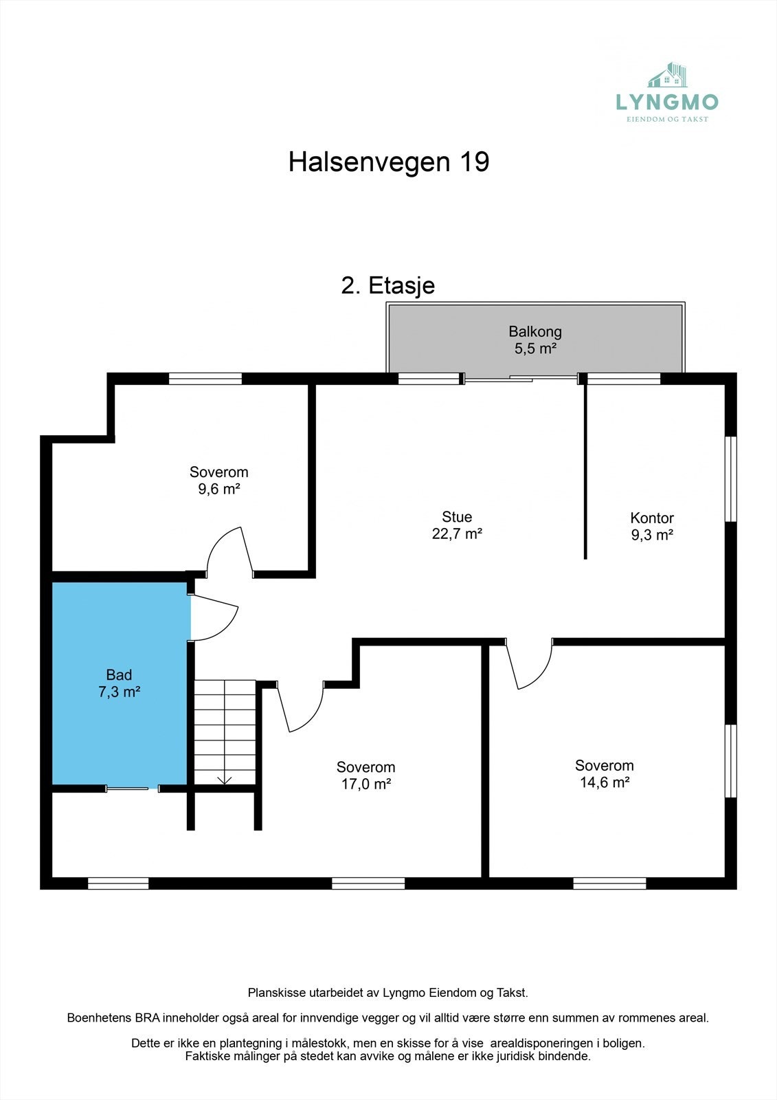 Plantegning 2. etasje Galleribilde