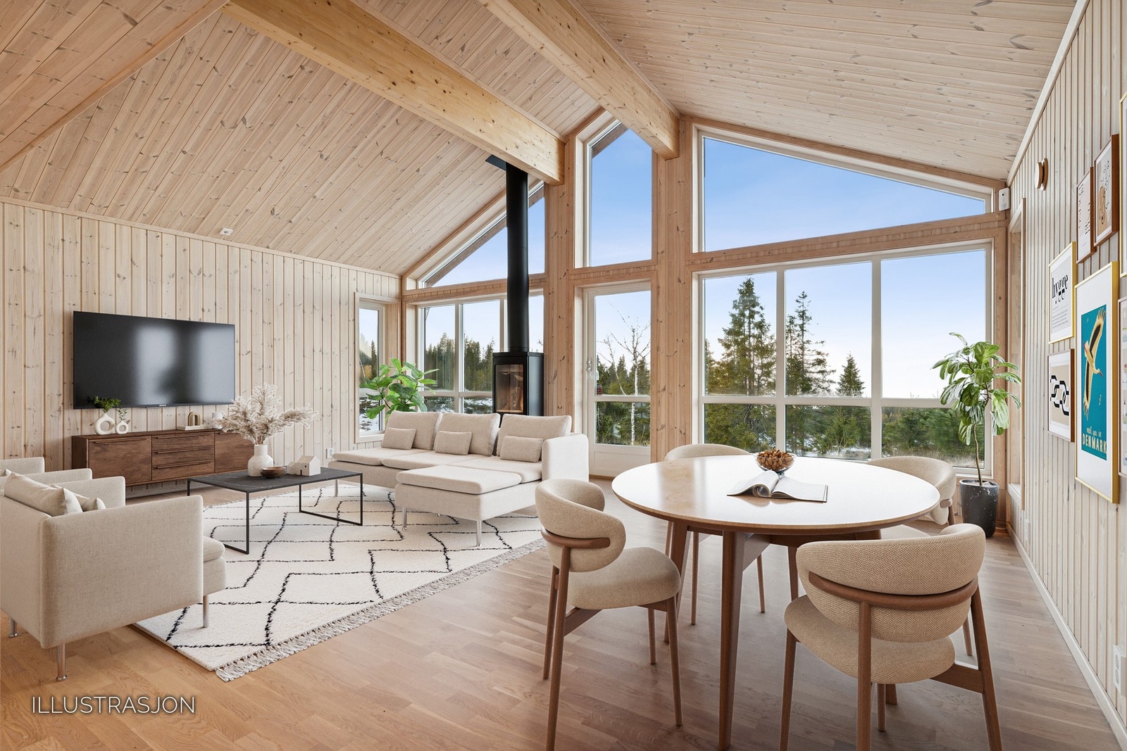 Elgkollen 62 ligger idyllisk til i naturskjønne omgivelser øst for Jevnaker sentrum, med nærhet til både skog, vann og flotte turmuligheter. Galleribilde