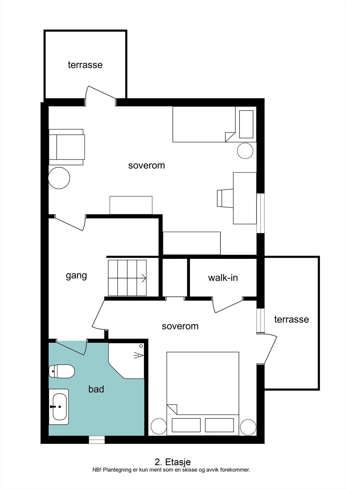 Plantegning 2 etasje Galleribilde