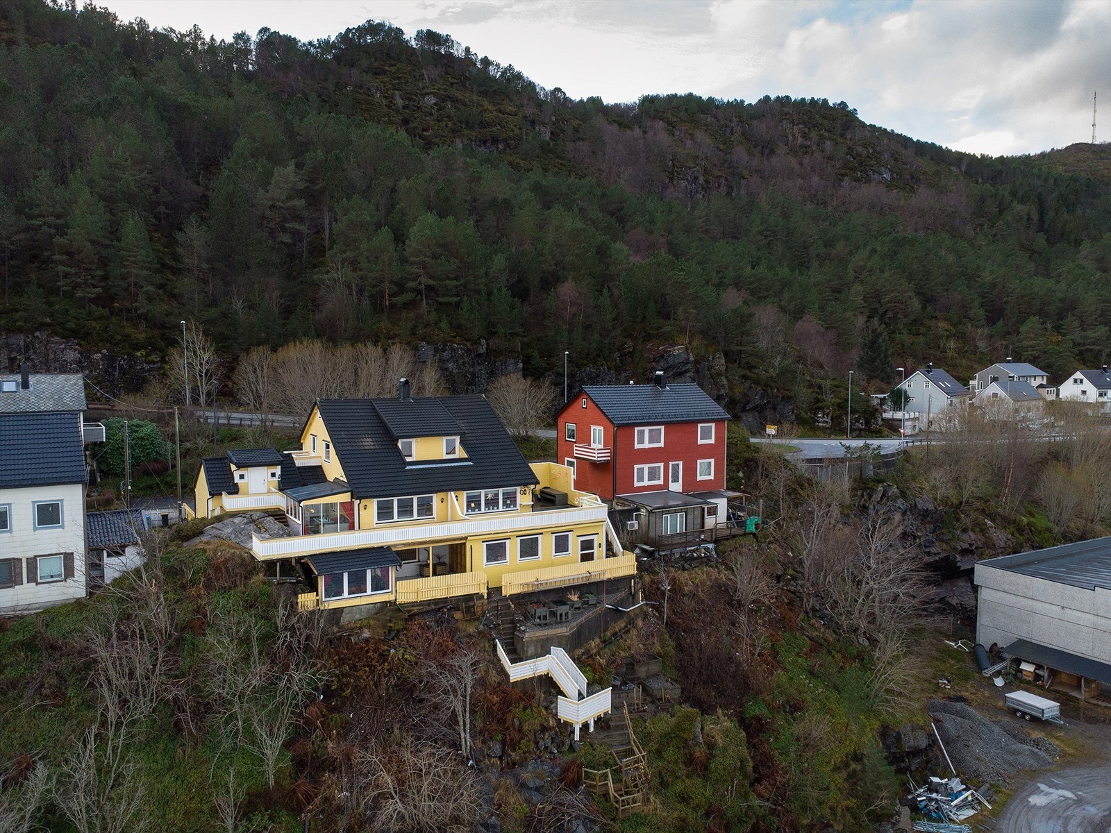 Dronebilde tatt fra nord Galleribilde