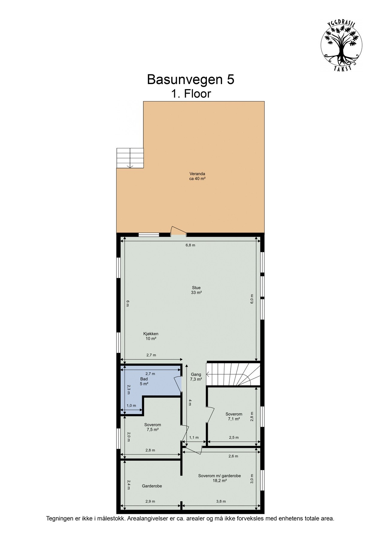 Plantegning 1. Etasje. Galleribilde