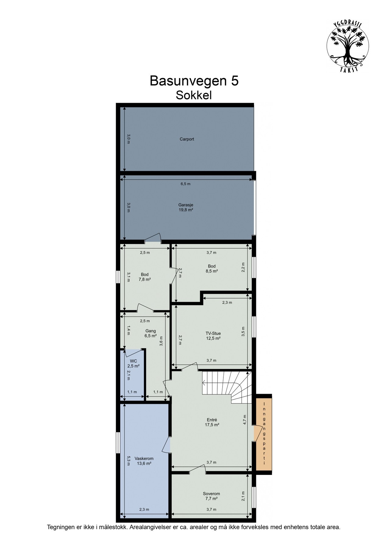 Plantegning sokkel. Galleribilde