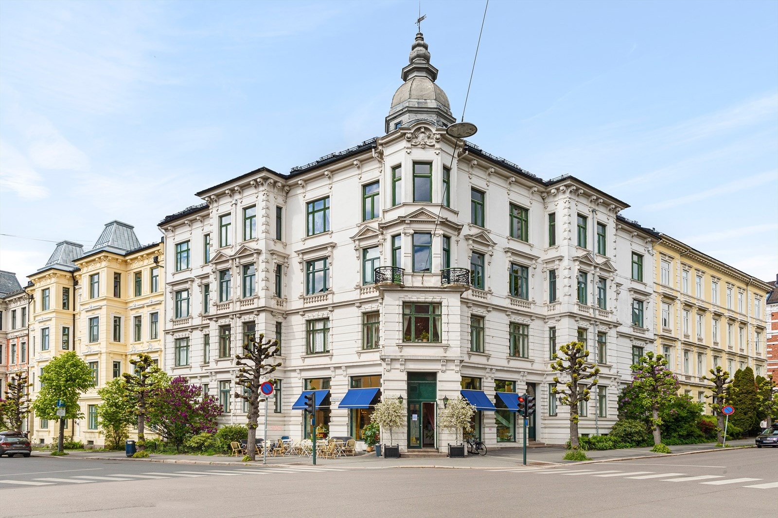 Skovveien er kjemt for sine nydelige bygårder. Galleribilde