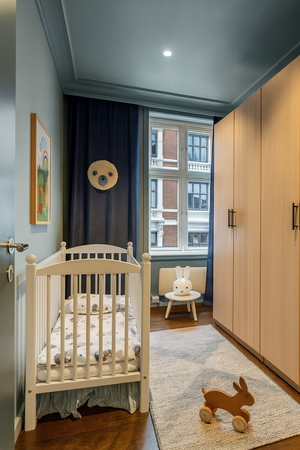 Soverom 2 har blitt benyttet som garderoberom, men egner seg også godt som barnerom/kontor. Galleribilde