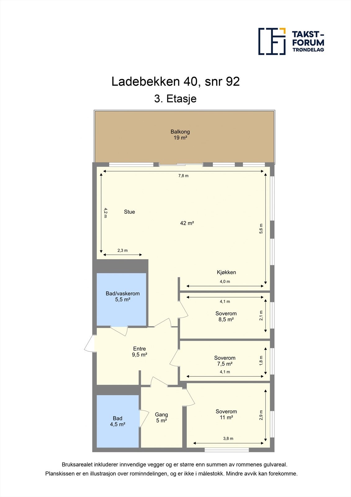 Planskisse - 3.etasje Galleribilde