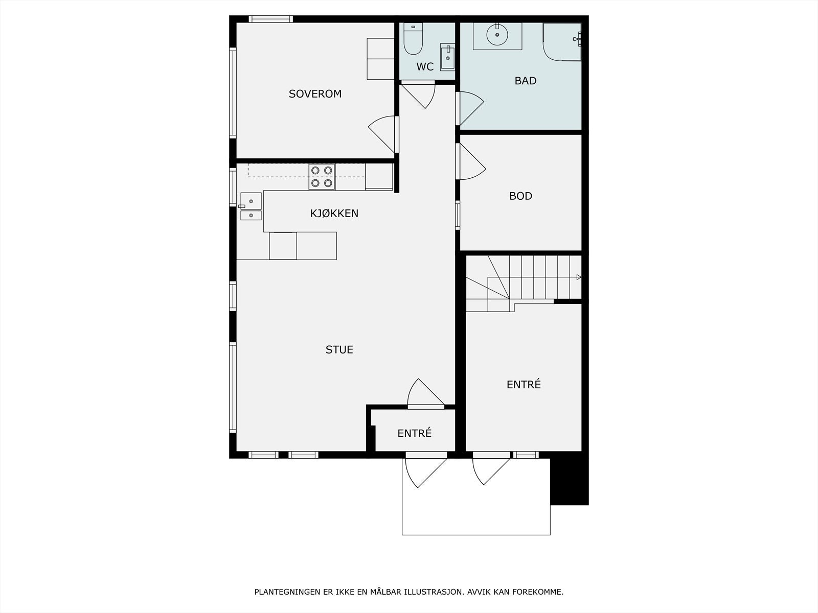 Plantegning over underetasjen. Galleribilde