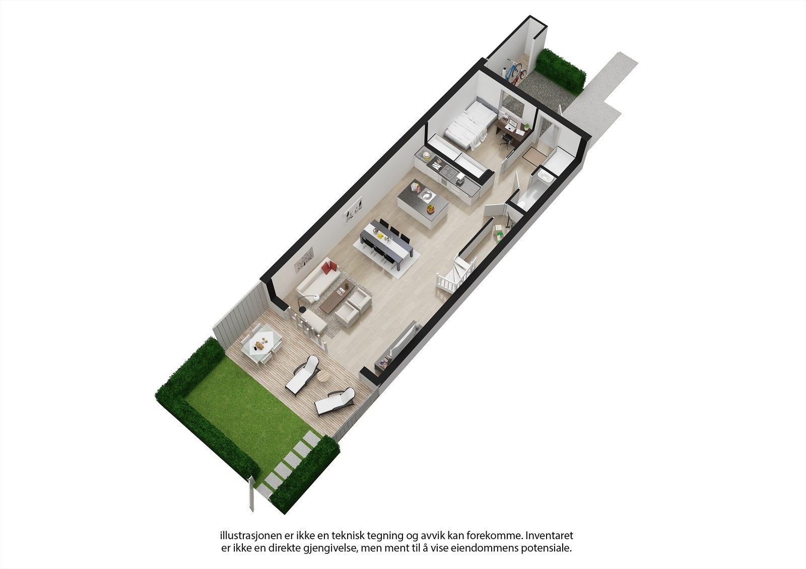 Se nyttige lenker: Illustrasjon av solforhold/utsikt, samt info interiør mv. 1. etg, Galleribilde