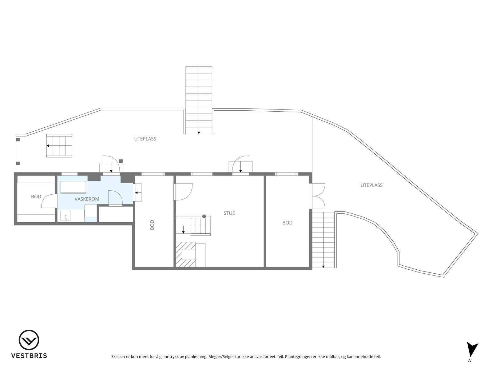 Plantegning kjeller. Galleribilde