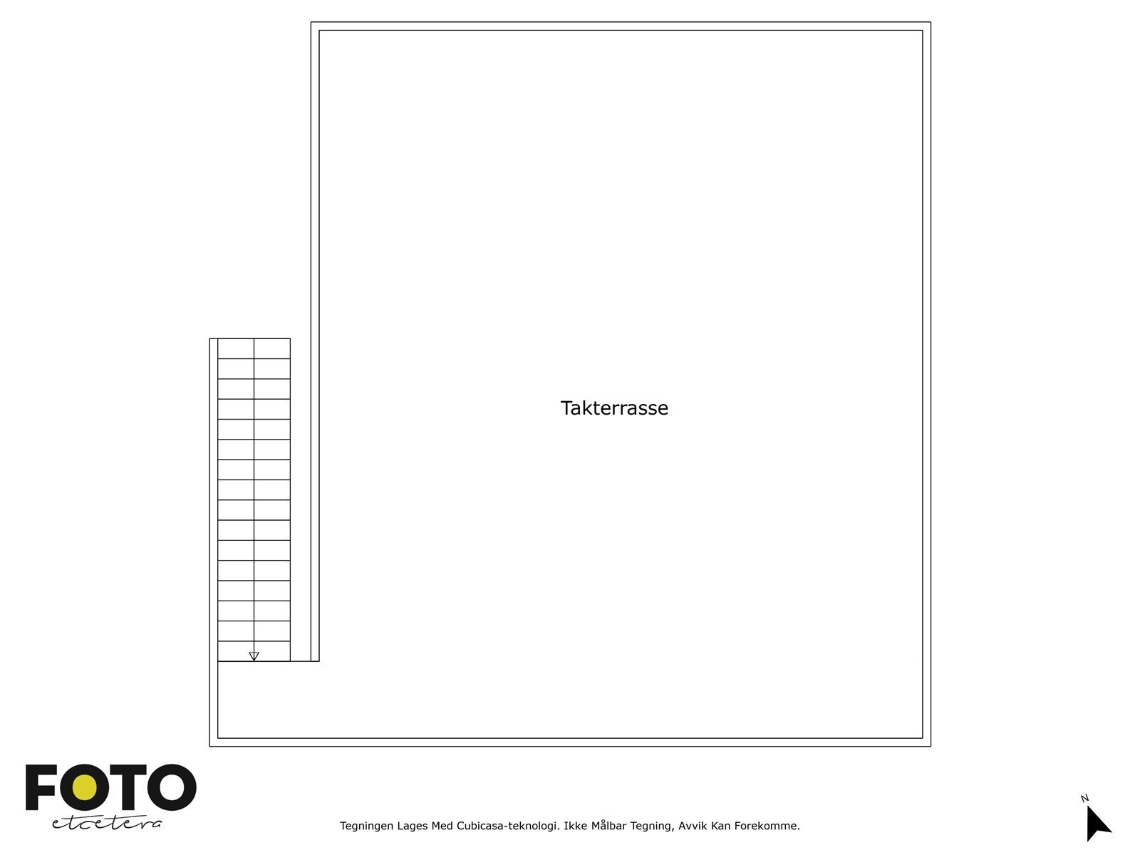 Plantegning takterrasse Galleribilde