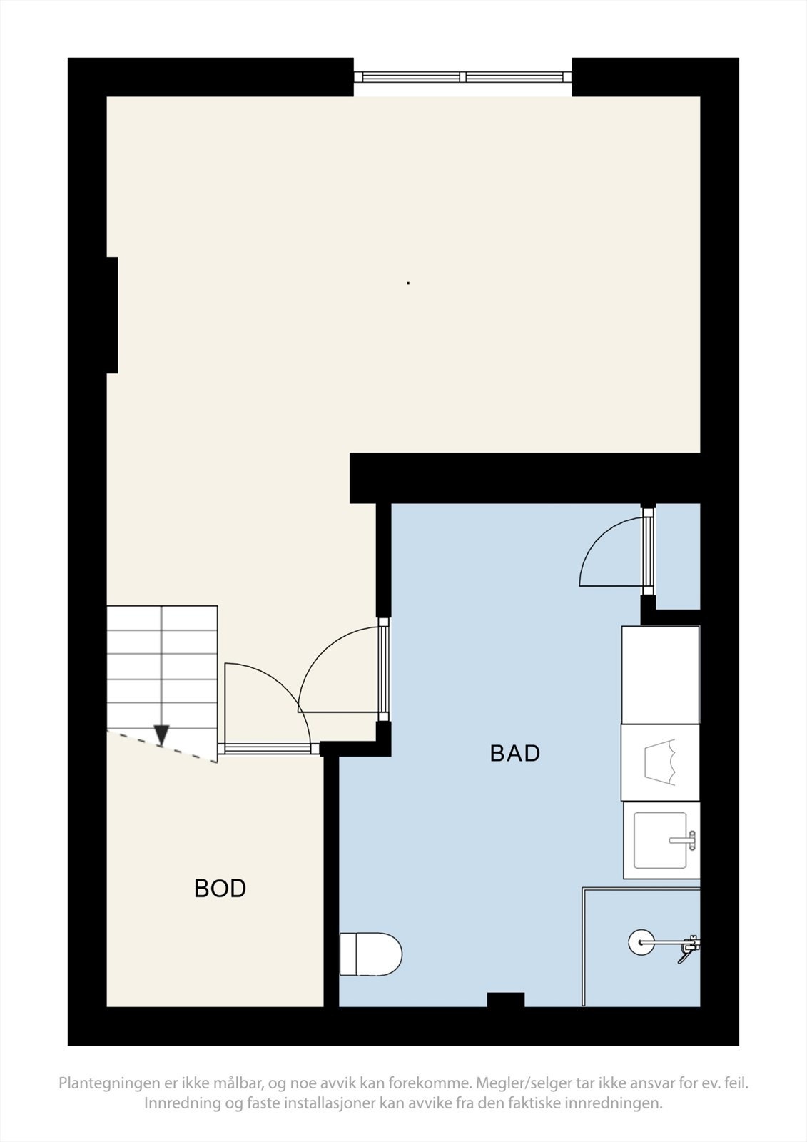 Plantegning kjeller. Galleribilde