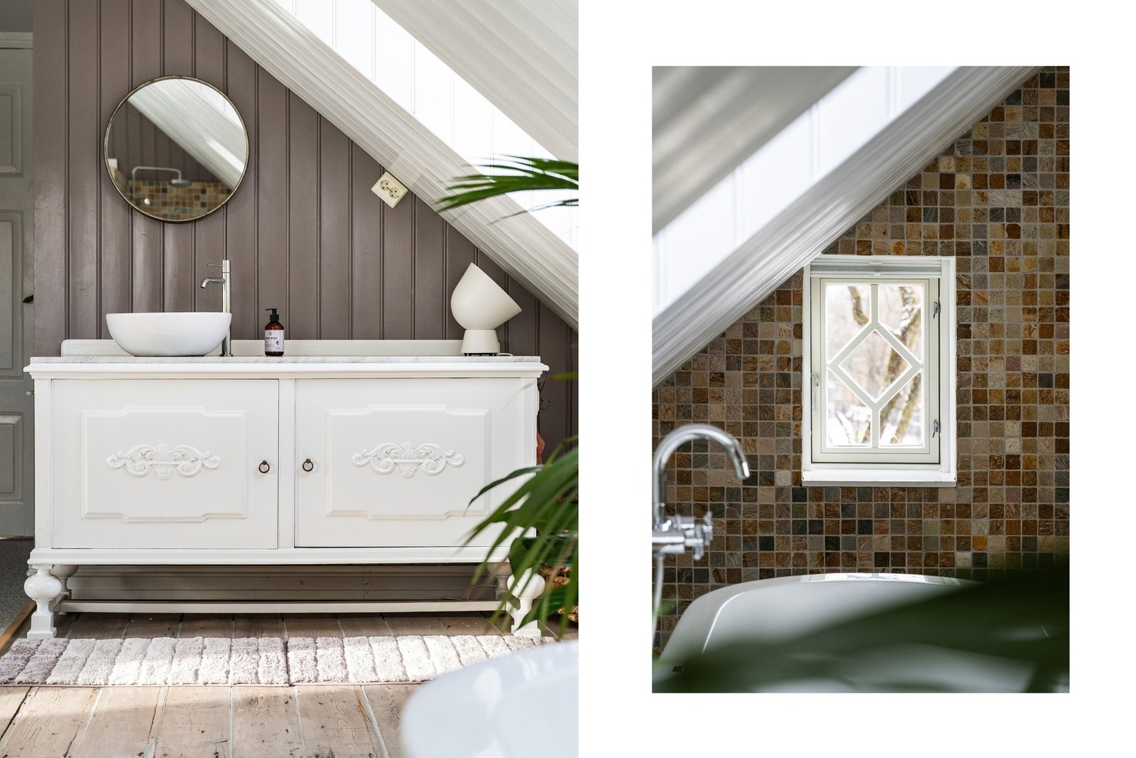 Detaljer fra badet på hovedsoverommet. Galleribilde