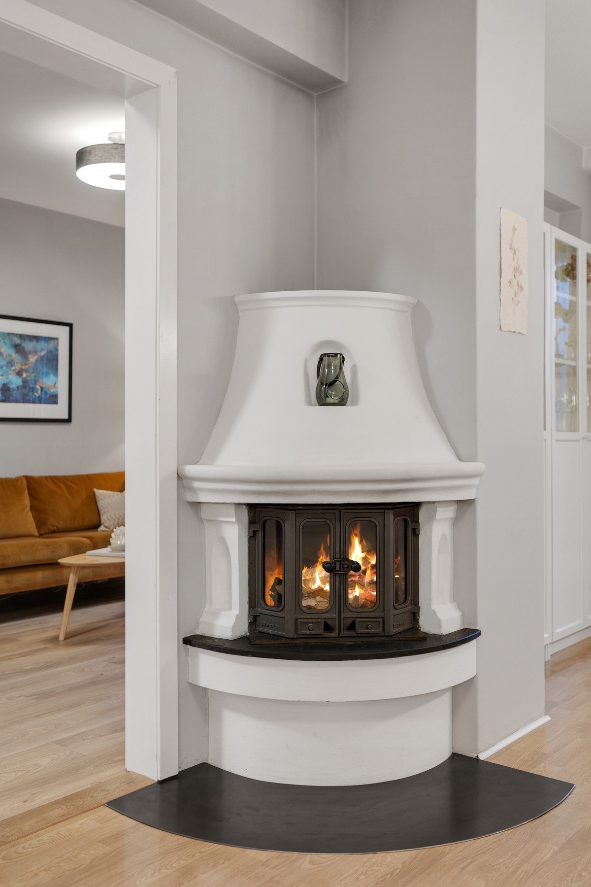 Flott peis som varmer godt, pipeløp rehabilitert i 2021 Galleribilde