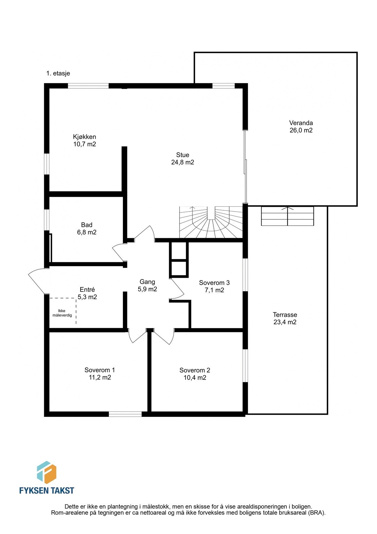 Planskisse 1.etasje. Galleribilde