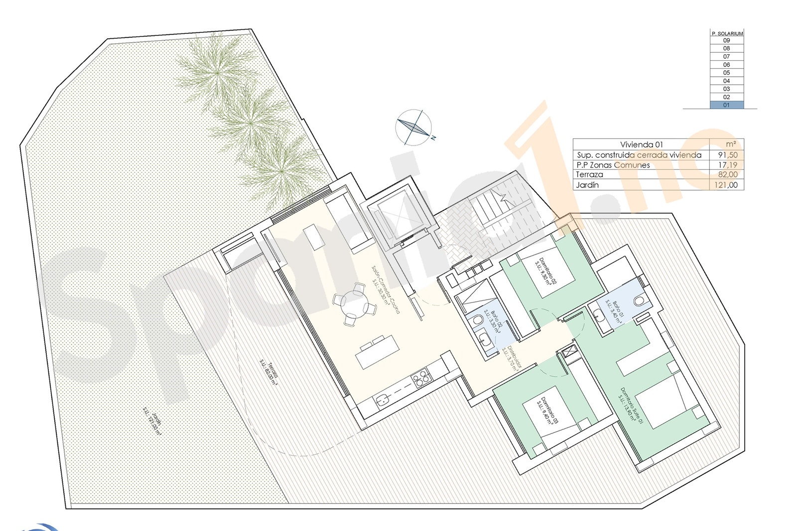 Plantagning leilighet og terrasse/hage Galleribilde