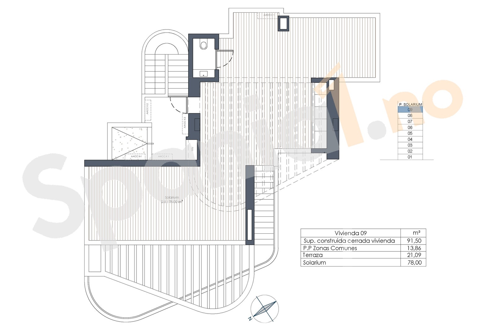 Plantegning takterrasse Galleribilde
