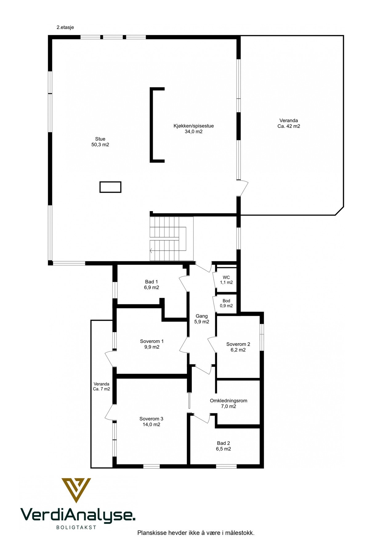 Planskisse 2. etasje. Galleribilde