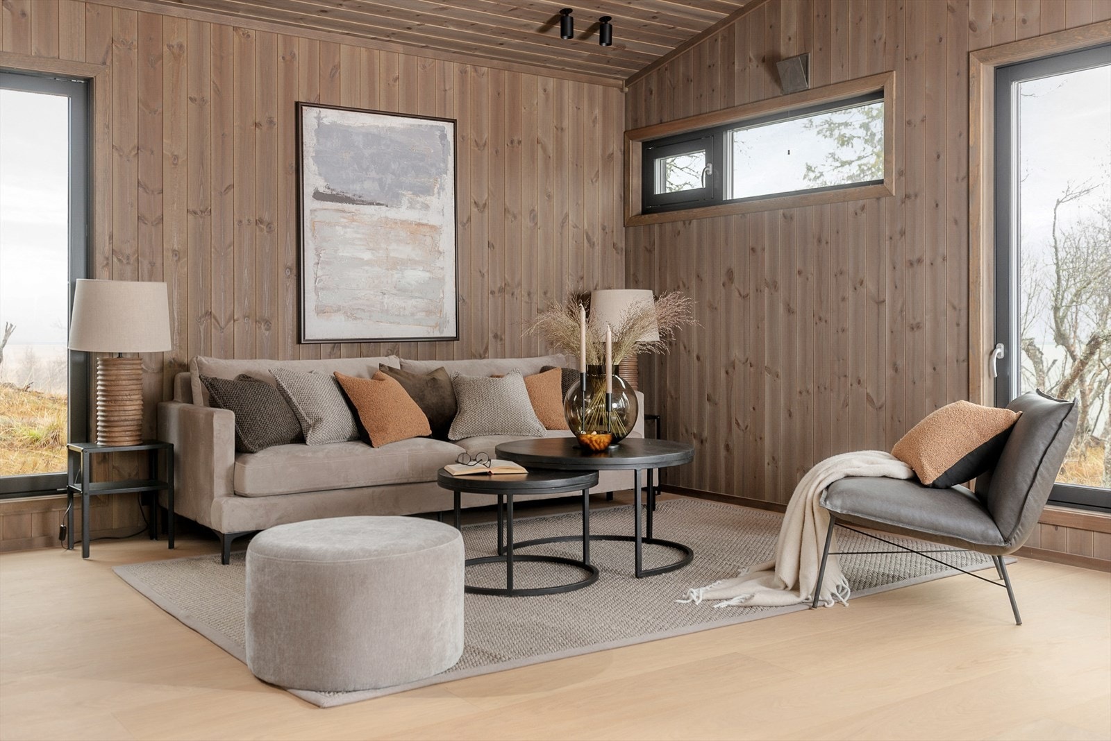 Salongen er et naturlig sted å samles etter en dag i bakken eller på tur. Galleribilde