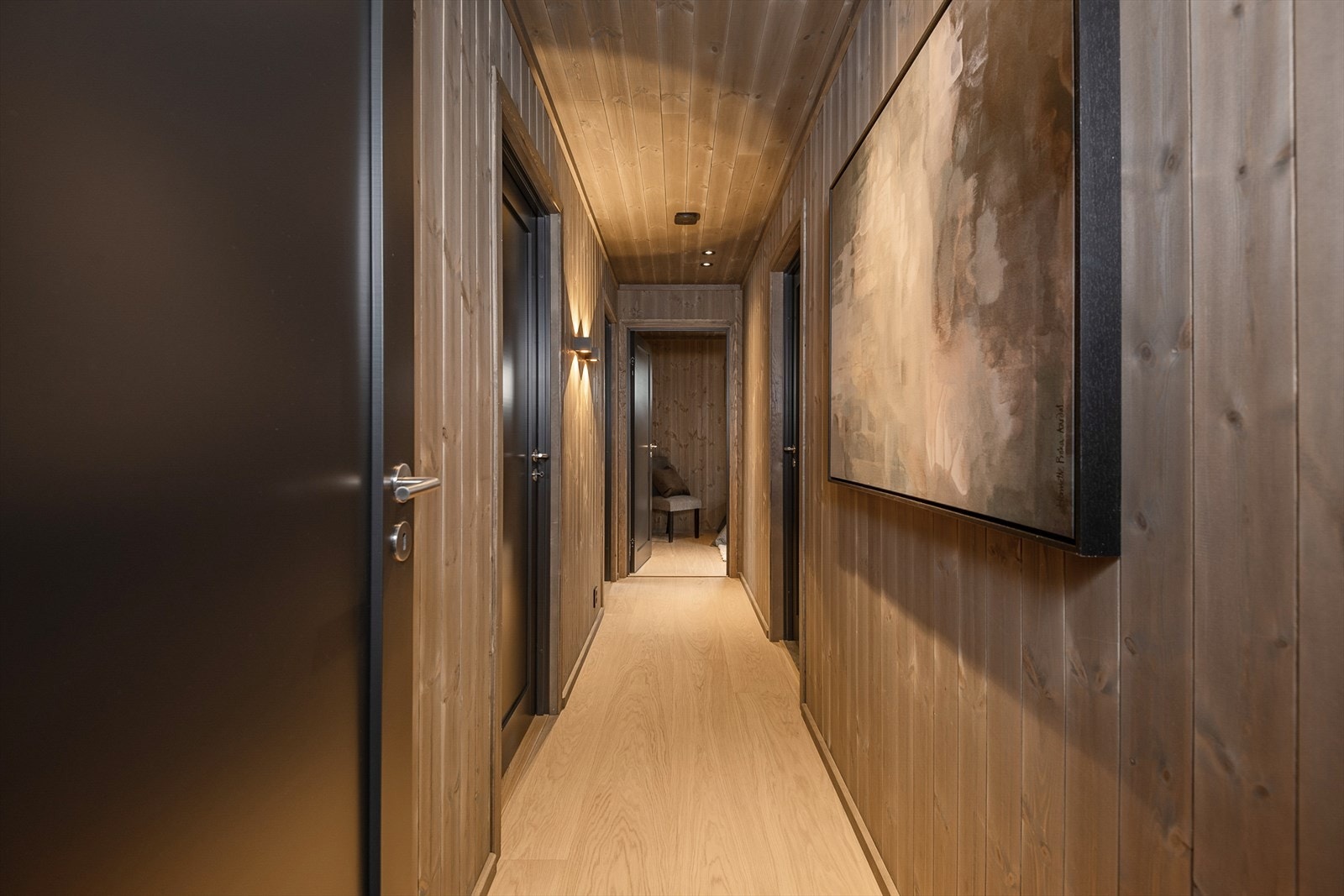 Bilde fra soveromsgangen i hytta. Galleribilde