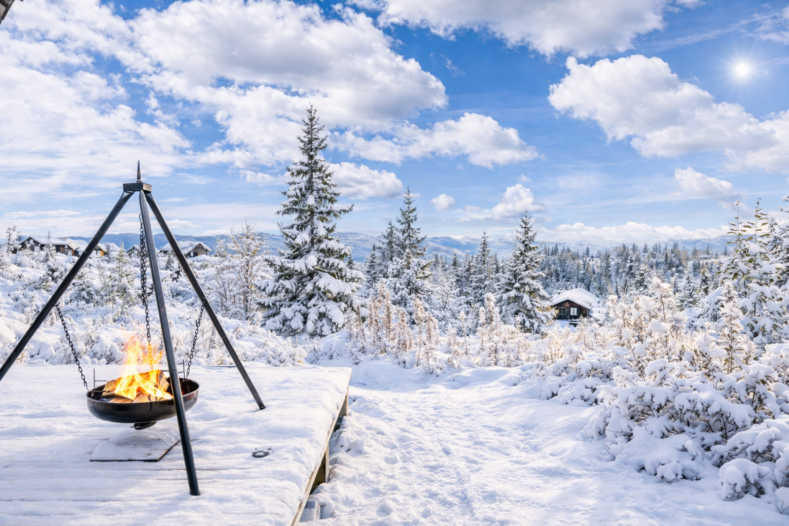 Fra markterrassen kan man nyte flott utsikt og gode solforhold Galleribilde