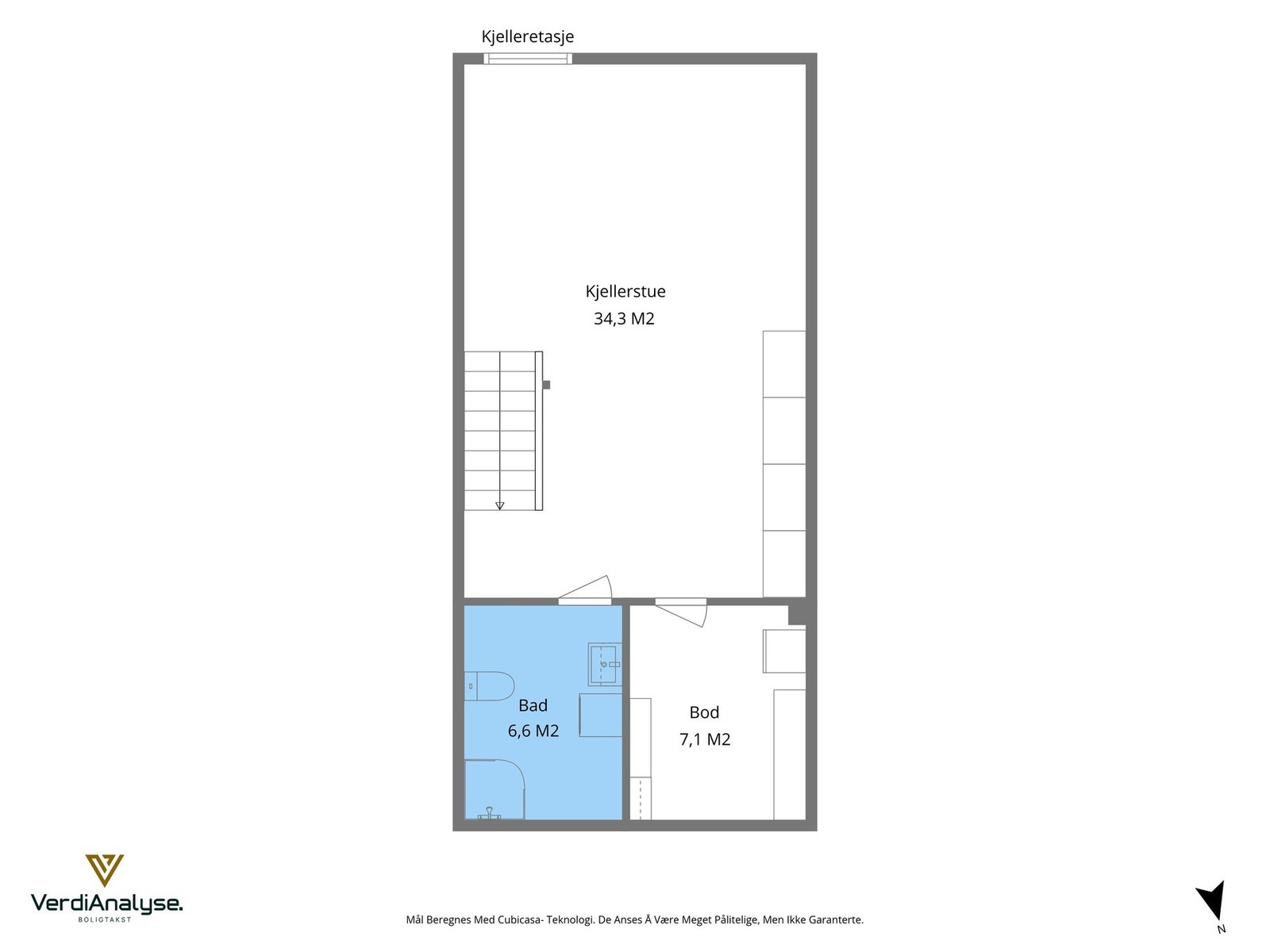 Planskisse kjeller Galleribilde