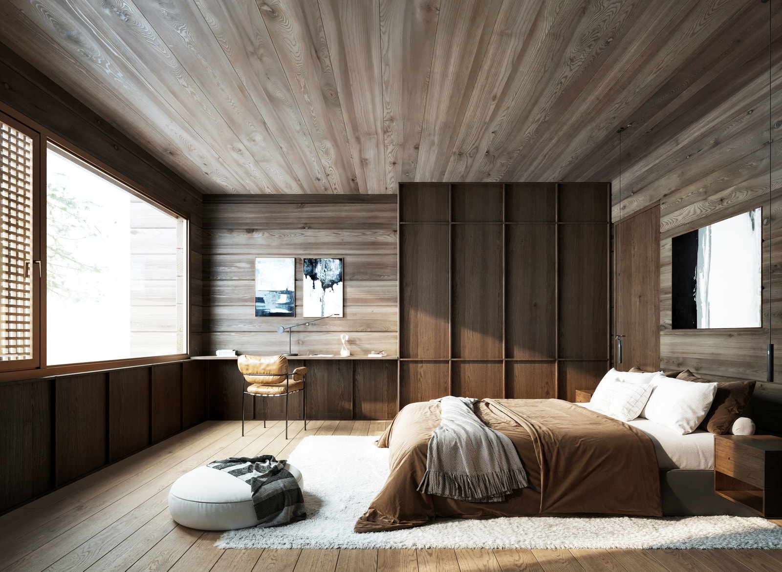 Master suite med integrert TV i seng, elektrisk styrt Galleribilde