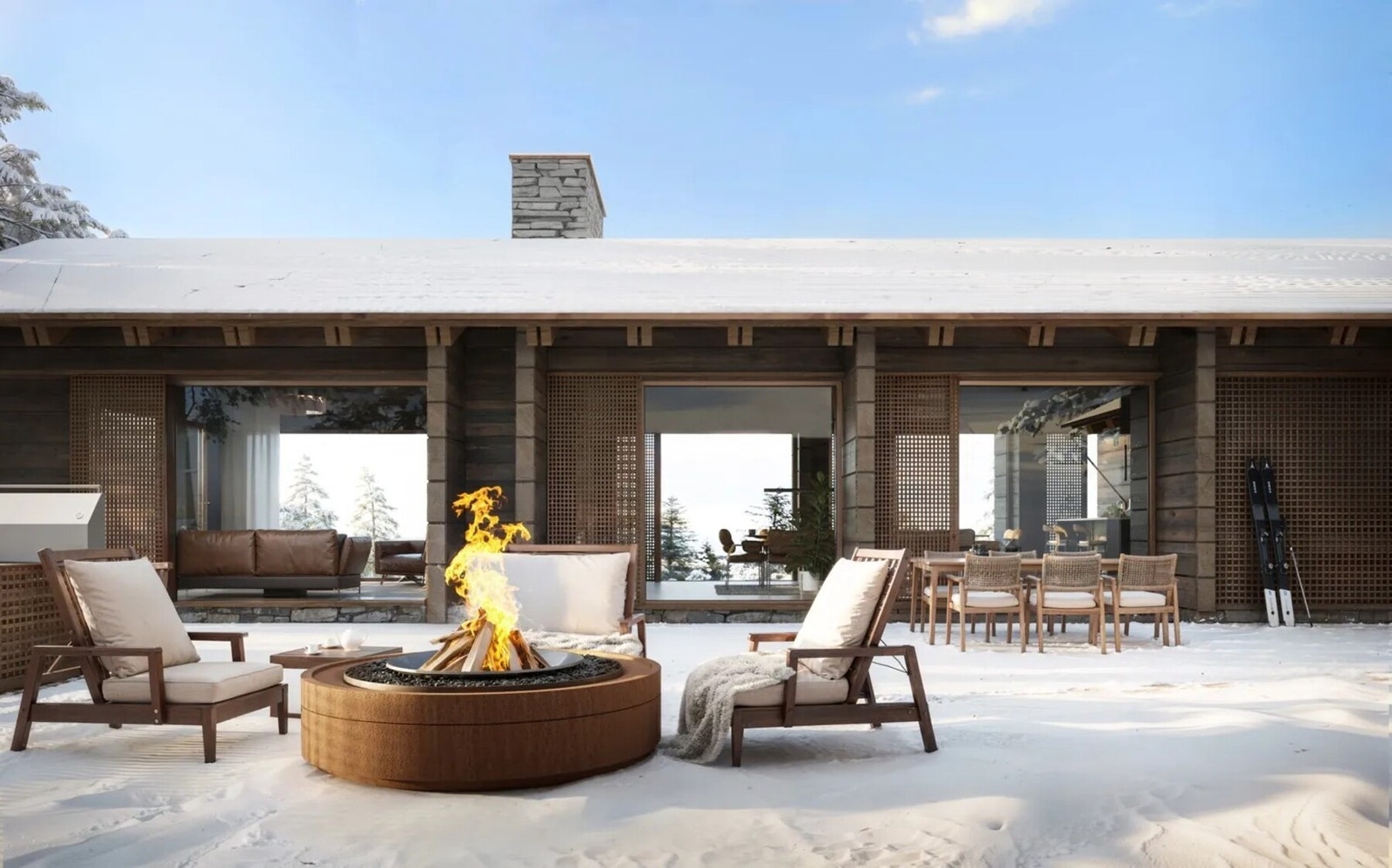 Her kan barn og voksne starte dagen i skibakken og fortsette med lange lunsjer i solen Galleribilde