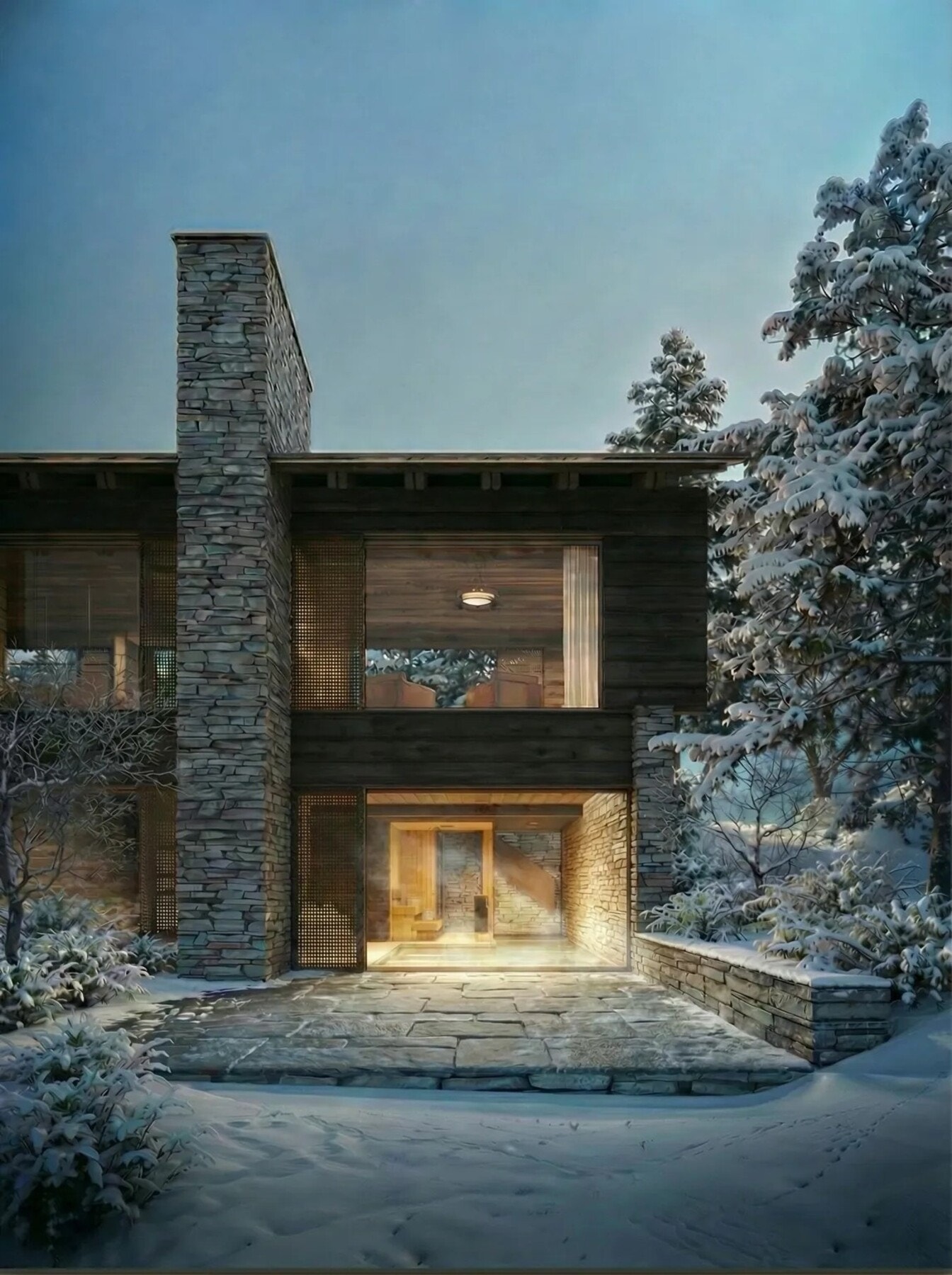 Innvendig og utvendig basseng med hev- og senkbar bunn som også fungerer som gulv når hevet Galleribilde